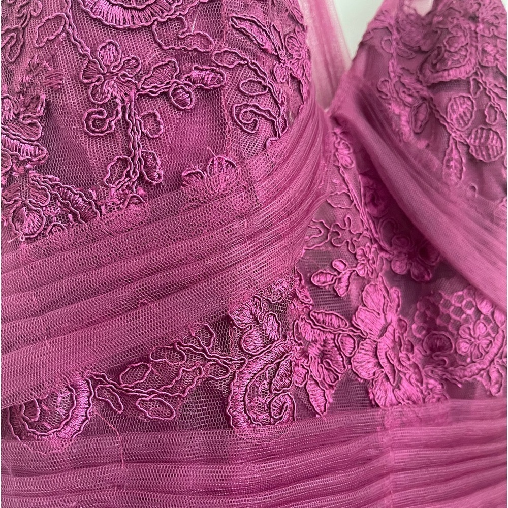 NWT Azazie raspberry PROM tulle dress - Picture 5 of 9